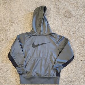 Nike Kids Charcoal and Black Hoodie - Size S
